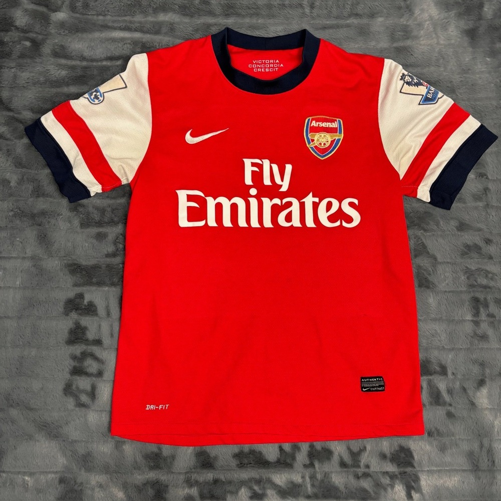 Nike Arsenal FC 2012-14 Home Jersey Wilshere 10 Red Soccer Shirt Mens S